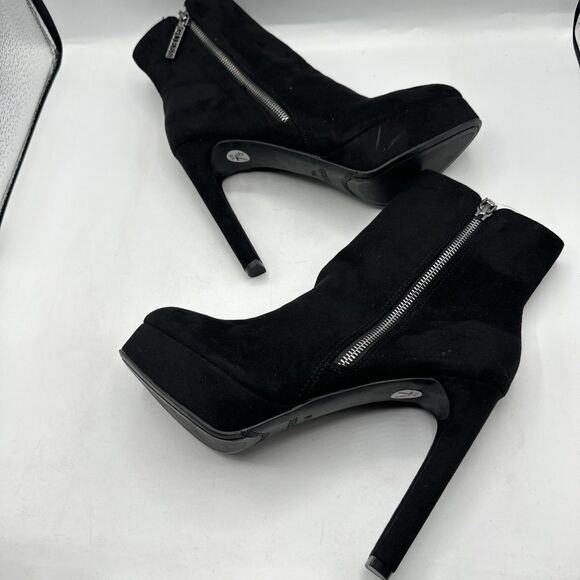 NEW Guess Dejah3 Stiletto Heel Boot in Black Fabric For Women's Size 7 1/2 - Picture 8 of 12